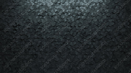 Concrete, Diamond Shaped Wall background with tiles. 3D, tile Wallpaper with Futuristic, Polished blocks. 3D Render