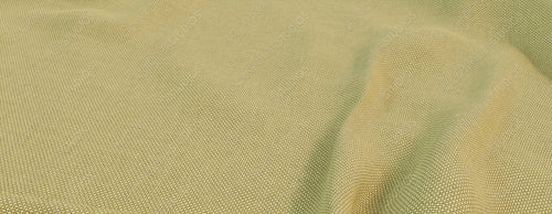 Pale Yellow Fabric with Wrinkles and Folds. Wavy Surface Banner.