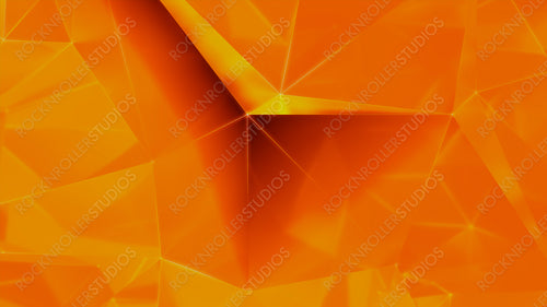 Futuristic, High Tech, orange and yellow background, with network lines conveying a connectivity concept. 3D render