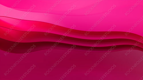 Hot Pink 3D Ribbons arranged to create a Colorful abstract background. 3D Render with copy-space.