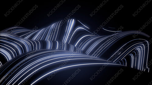 Big Data Vizualisation concept. Information represented as a High Tech Futuristic Flow Line waves. Abstract background. 3D render