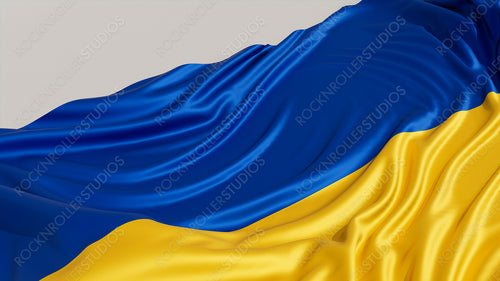 Flag of Ukraine on a White surface. Euro 2020 Soccer Wallpaper.