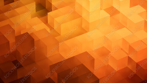 Neatly Arranged Translucent Blocks. Orange and Yellow, Contemporary Tech Background. 3D Render.