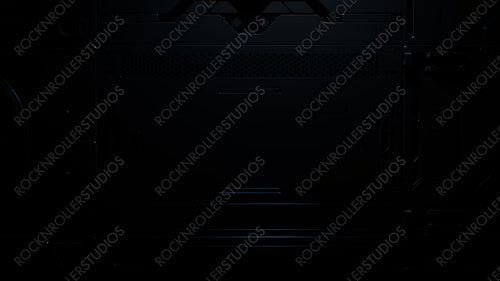 Sci-Fi Background with Black, Advanced Technology Panels. 3D Render.