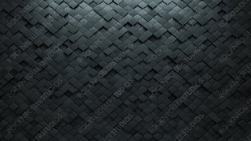3D, Concrete Wall background with tiles. Arabesque, tile Wallpaper with Polished, Futuristic blocks. 3D Render