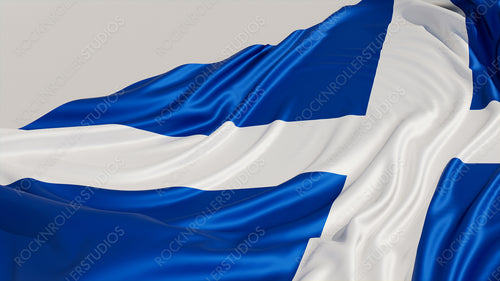 Flag of Scotland on a White surface. Euro 2020 Football Background.