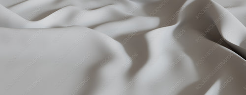 Wedding Background with Light Bridal Textile. Wrinkles and Folds form a Smooth White Texture.