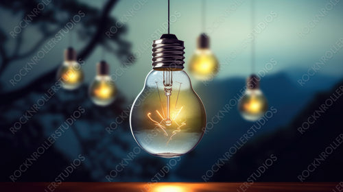 Idea Concept Image with Light bulbs.