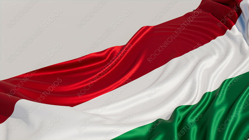 Flag of Hungary on a White surface. Euro 2020 Football Background.