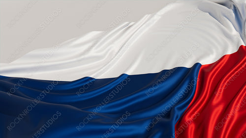 Flag of Czech Republic on a White surface. Euro 2020 Soccer Wallpaper.