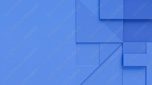 Abstract background made of Blue 3D Shapes. Business 3D Render with copy-space.