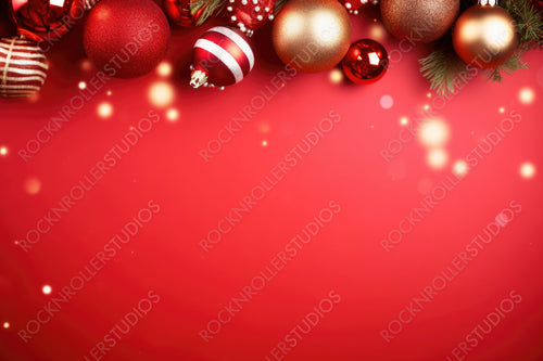 Merry Christmas and Happy New Year Background with copy-space.