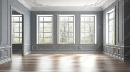 Classical Interior Design Background. Contemporary Room. Generative AI.