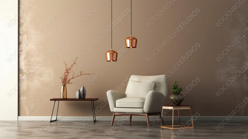 Modern Interior Design Background. Stylish Room. Generative AI.