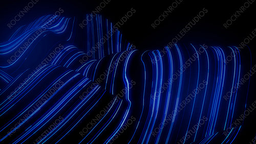 Data Transfer Concept. Blue, Futuristic Digital Style. 3D Render.
