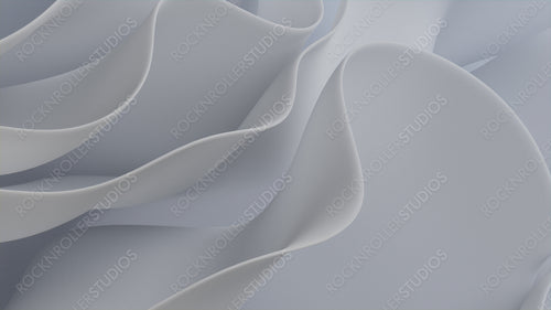 Ripple White Layers. Contemporary Abstract 3D Background. 3D Render.