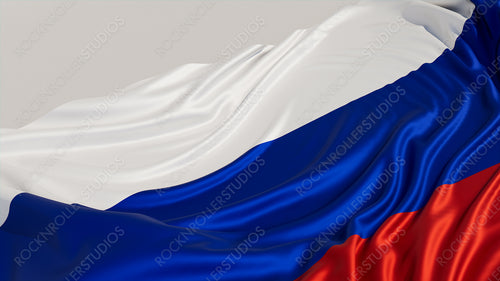 Flag of Russia on a White surface. Euro 2020 Soccer Wallpaper.