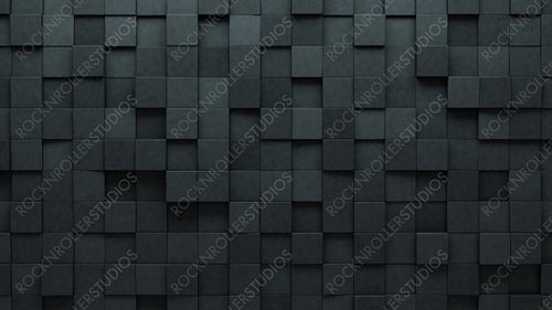 3D Tiles arranged to create a Semigloss wall. Concrete, Square Background formed from Futuristic blocks. 3D Render