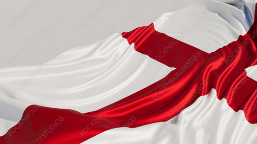 Flag of England on a White surface. Euro 2020 Football Background.