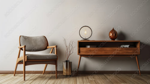Modern Home Background. Stylish Interior Design. Generative AI.