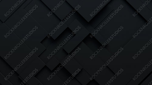 Black, Tech Background with a Geometric 3D Structure. Dark, Minimal design with Simple Futuristic Forms. 3D Render.
