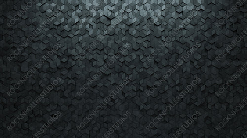 Futuristic, Diamond shaped Wall background with tiles. Concrete, tile Wallpaper with 3D, Polished blocks. 3D Render