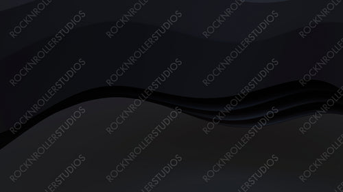 Abstract wallpaper created from Black 3D Undulating lines. Dark 3D Render with copy-space.
