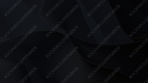 Wavy Black Layers. Contemporary Abstract 3D Background. 3D Render.