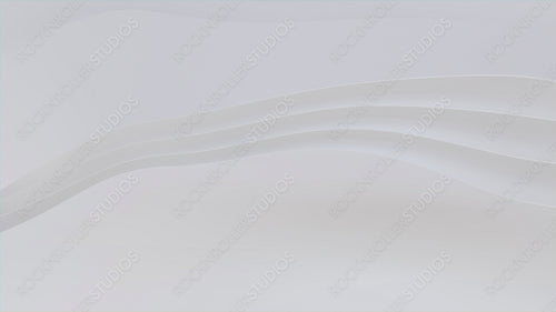 Abstract wallpaper created from White 3D Undulating lines. Light 3D Render with copy-space.