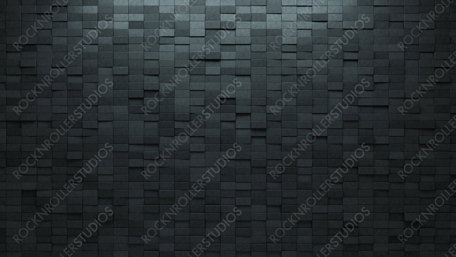 3D, Concrete Mosaic Tiles arranged in the shape of a wall. Rectangular, Polished, Bricks stacked to create a Semigloss block background. 3D Render