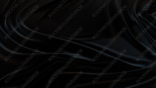 Black Fabric with Wrinkles and Folds. Smooth Surface Background.