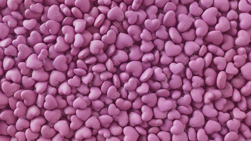 Heart background. Valentine Wallpaper with Pink love hearts. 3D Render