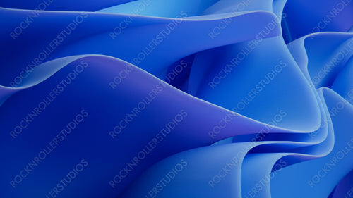 Contemporary, Blue Surfaces with Curves. Abstract 3D Background.