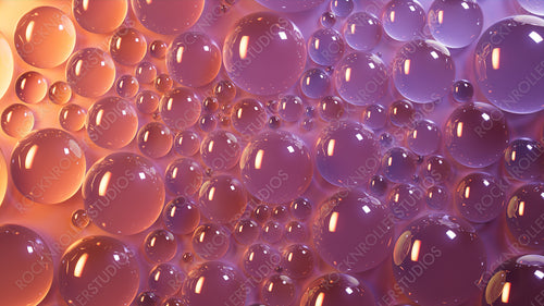 Orange and Pink Dew Drops Background.