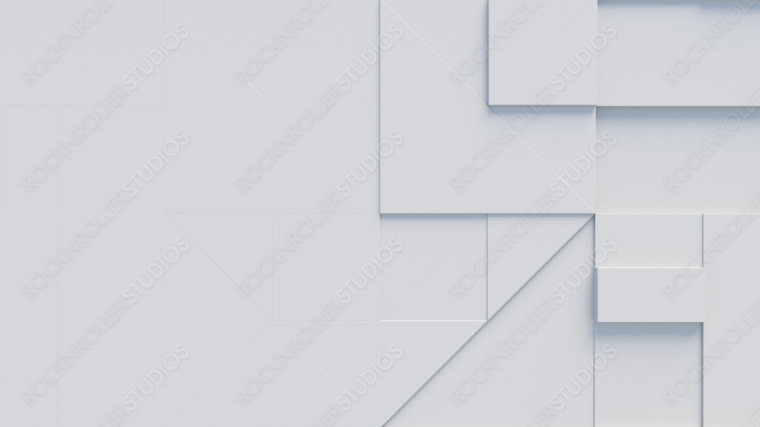 Abstract wallpaper created from White 3D Shapes. Tech 3D Render with copy-space.