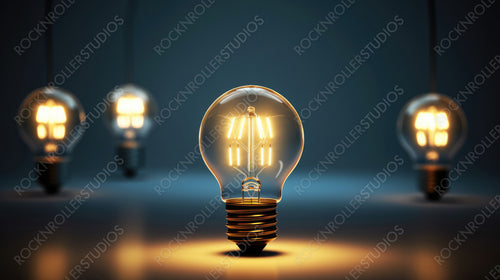 Idea Concept with Light Bulbs.