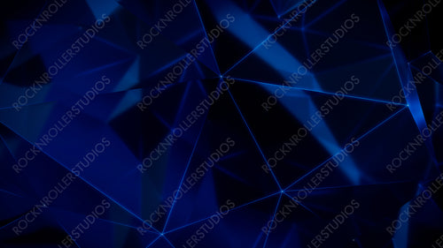 Futuristic, High Tech, blue background, with network lines conveying a connectivity concept. 3D render