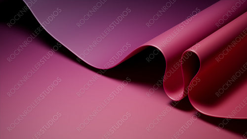 Purple and Pink Undulating Wallpaper. Contemporary 3D Gradient Background with Copy-Space.