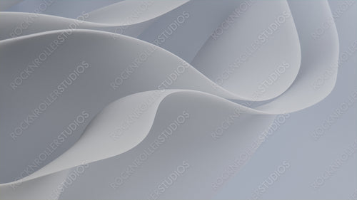 Curvy White Surfaces. Modern Abstract 3D Background. 3D Render.