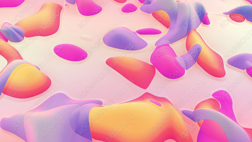 Colorful morphing shapes, animated background