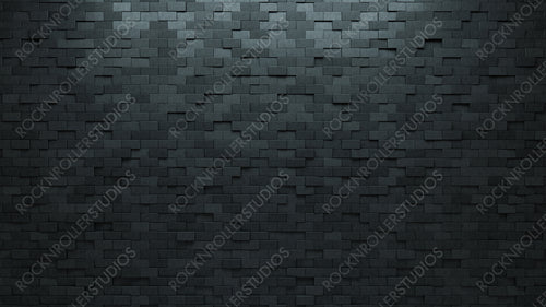 Concrete, Futuristic Wall background with tiles. Polished, tile Wallpaper with 3D, Rectangle blocks. 3D Render