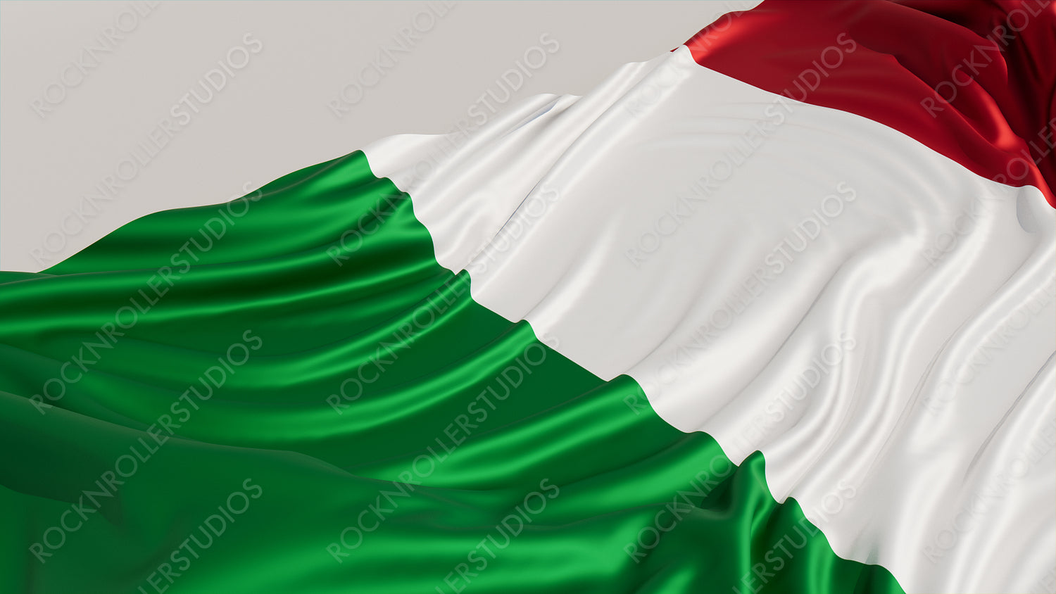 Flag of Italy on a White surface. Euro 2020 Soccer Wallpaper.