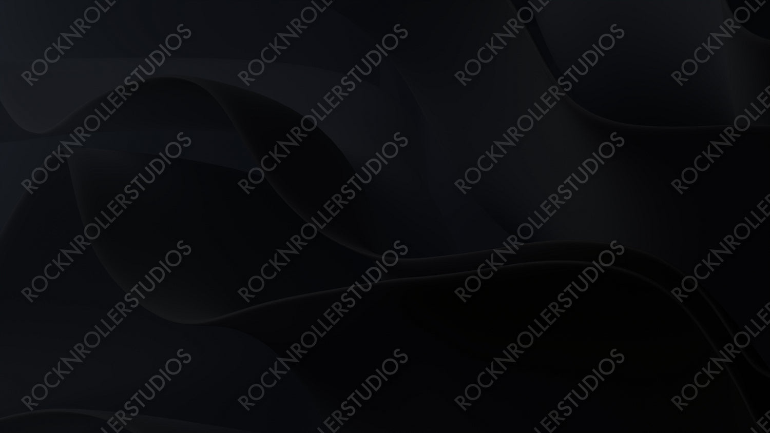 Black Wavy Surfaces. Trendy Abstract 3D Background. 3D Render.