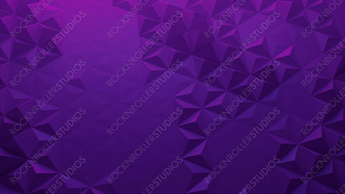 Purple Abstract Surface with Triangular Pyramids. Modern, Atmospheric 3d Background.