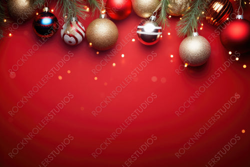 Merry Christmas and Happy New Year Background with copy-space.