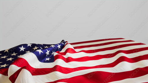Premium Banner for Presidents day with US Flag, Isolated on White Background with Copy-Space.