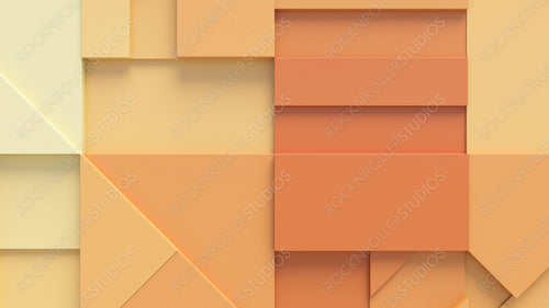 Yellow and Orange 3D Blocks arranged to create a Business abstract background. 3D Render .