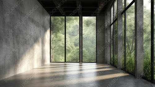 Stylish Room. Loft Interior Design Background. Generative AI.