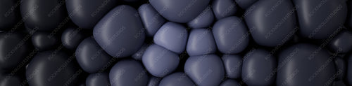 Violet and Charcoal 3D Balloons arranged to create a Multicolored abstract wallpaper. 3D Render.