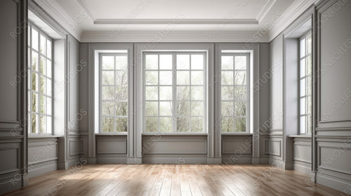 Classical Room Background. Stylish Interior Design. Generative AI.
